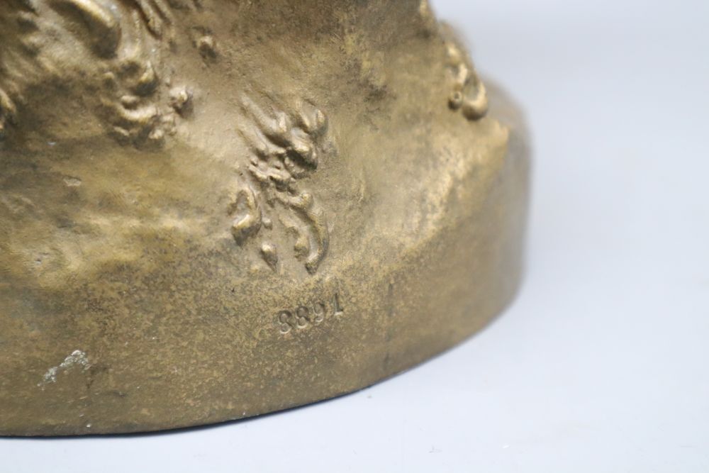 A bronze model of a girl, height 50cm